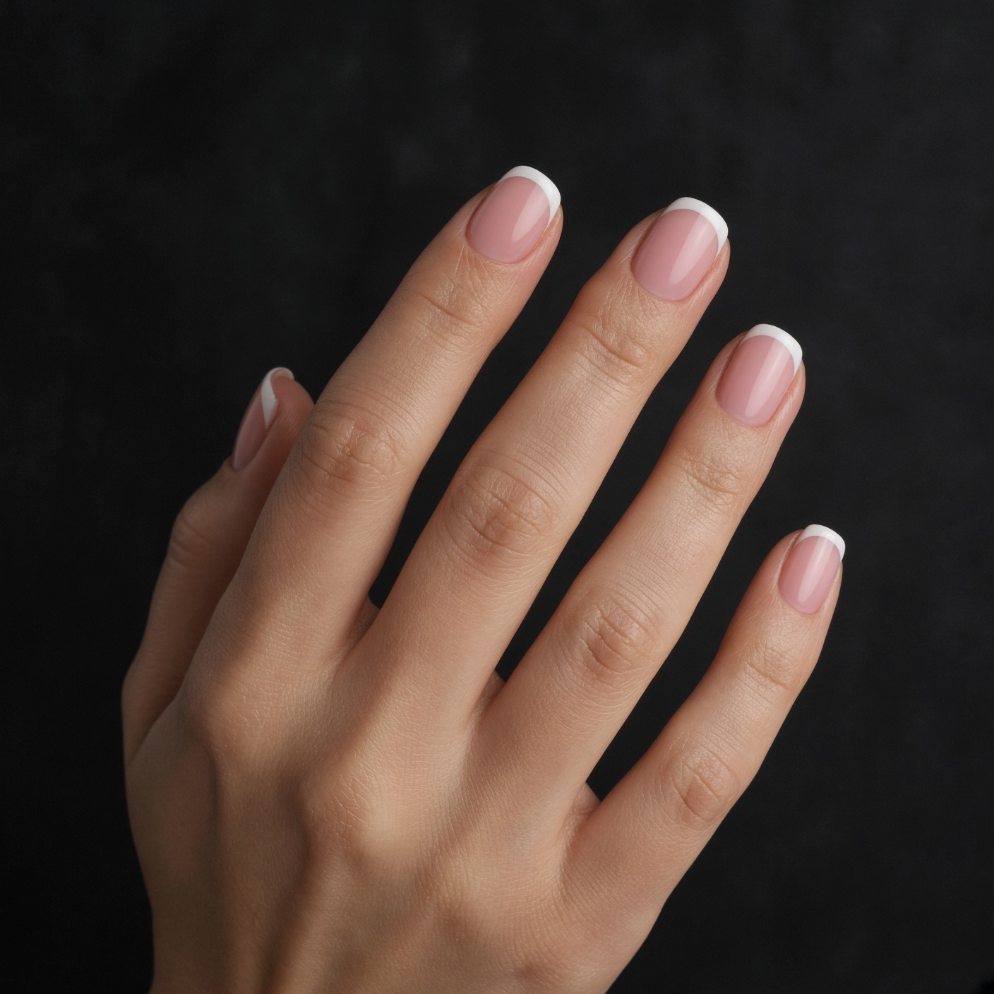 French tip gel manicure