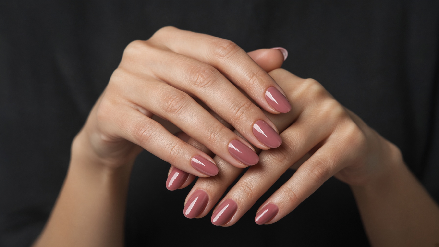 Dusty rose gel manicure from Elite Nails & Spa
